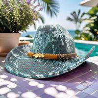 Chapeaux de cowboy personnalisés en gros à imprimé serpent avec plumes dorées, style bohème, pour fêtes champêtres, pour adultes