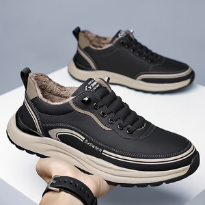 Men's Lightweight PU Walking Shoes 2026 New Arrival Breathable Soft Flat Sole Sporty Sneakers Fashion Casual Shoes - Product Image 4