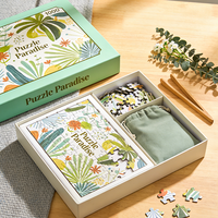 Vente flash : Puzzle personnalisé Jardin de fleurs Arbre magique, taille personnalisée, forme irrégulière, planche grise, impression couleur intégrale, jouet éducatif