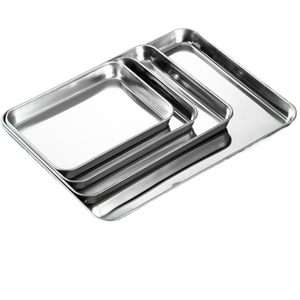 <span class=keywords><strong>Bandeja</strong></span> Rectangular de Aluminio para Servicio de Alimentos, para Hornear Pizza, Pan, Pasteles, Cocinar y Asar en Hornos de Cocina Profesional - Product Image 2
