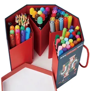 Недорогой акриловый Художественный набор для рисования, Детские художественные принадлежности, канцелярские принадлежности, набор художественных маркеров с цветным карандашом