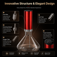Aérateur de vin électrique intelligent 1500ML, distributeur d'aération pour vin rouge et spiritueux blanc, rechargeable, commande tactile, verseur de vin