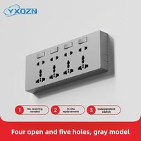 Konverter Soket Ekstensi Gaya Inggris Multifungsi GFCI WIFI untuk Penggunaan Rumah Tangga Stopkontak Multi-port Daya Tinggi USB Buatan Cina