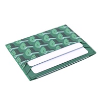Dompet Kulit Asli Logo Kustom dengan Kancing, Tempat Kartu Kredit, Kartu Identitas & Kartu Nama, untuk Penggunaan Kantor, Pria & Wanita