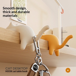 <b>Cat</b> <b>Backpack</b> Hook, Office Desk Edge, No Marking, No Punching, Student Desk Side Multifunctional Bag Hanger - Product Image 6