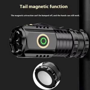 Personnalisation d'usine Camping en plein air randonnée éclairage pince de capuchon de corps en alliage d'aluminium lampe de poche LED USB Portable Rechargeable - Product Image 4