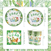 personnalisé fête d'anniversaire décoration motif fête vaisselle jetable assiettes et tasses en papier ensemble