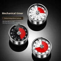 Horloges de table intelligentes portables en acier inoxydable transfrontalières rappel de temps magnétique pour la cuisine et l'utilisation par les étudiants minuterie mécanique