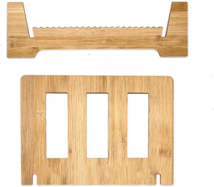 Soporte de almacenamiento de discos de bambú, soporte de exhibición de álbumes de música, estante de libros para ahorro de espacio, DVD de pie, venta al por mayor - Product Image 5