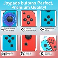 Carcasa para Controles de Juego Izquierdo y Derecho SwitchOled, con Cable, Vibración, Sensor de Seis Ejes, Control de Juego Pequeño NS BT