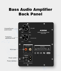 Amplificateur de plaque pour subwoofer A320W, amplificateur audio de basses, amplificateur de plaque mono pour haut-parleur, amplificateur de subwoofer - Product Image 5