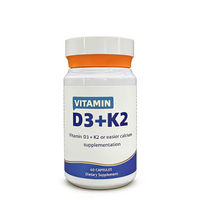 Capsules HDK Premium Vitamine D3+K2 à absorption élevée MK7 & D3 pour le soutien des os, du cœur et du système immunitaire