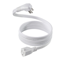 Rallonge d'alimentation Nema5-15r 10a 115v couleur blanche 90 degrés 5-15R prise 3 broches 2Ft à 25FT