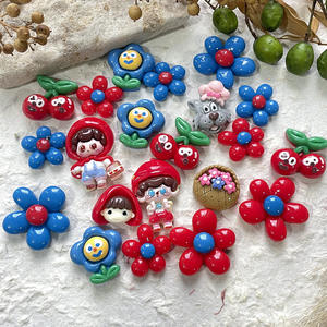 Dijes <span class=keywords><strong>de</strong></span> resina Flor <span class=keywords><strong>azul</strong></span> <span class=keywords><strong>Caperucita</strong></span> Roja Dibujos animados <span class=keywords><strong>Cuento</strong></span> <span class=keywords><strong>de</strong></span> hadas Decoración Diy - Product Image 4