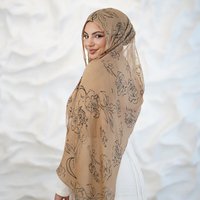 Hijab en coton modal respirant de haute qualité de la marque Qiuyan, imprimé, Moonlight, 180x70cm, pour femmes musulmanes, toutes saisons