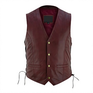 Winter casual leather <b>vest</b> Breathable men's outerwear Customizable leather <b>vest</b> High quality men's <b>vest</b> - Product Image 1