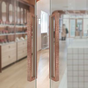 Tirador de puerta negro de lujo moderno Tirador de puerta principal de madera de nuevo estilo - Product Image 4