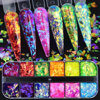 Paillettes brillantes sirène pour ongles, décorations irrégulières, accessoires pour styliste d'art des ongles