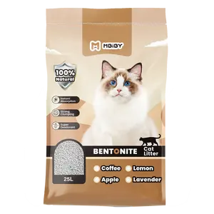 Popular Bentonite Cat Litter Suppliers Oem / Odm Lavender Dust-free Strong Clumping Ball Shaped Bentonite Cat Litter San