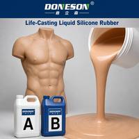 Caoutchouc de silicone liquide bicomposant pour la fabrication de jouets sexuels, sensation de peau réaliste, toucher doux, bonne résilience, durcissement au platine