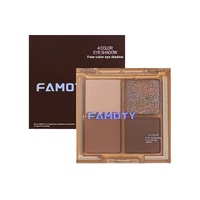 Label privé maquillage quotidien personnalisé 4 couleurs paillettes haute Pigment ombre à paupières Palete miroitant mat Pigment fard à paupières Palette poudre