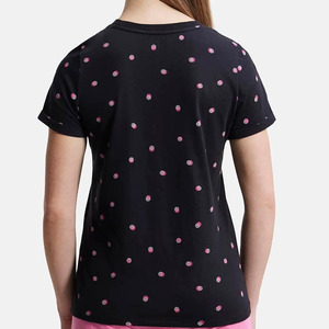 Camisetas de punto para mujer, de color sólido, informales, personalizadas, de verano, con cuello redondo y manga corta, para usar en todas las estaciones. - Product Image 2