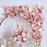 Fleurs artificielles DKB pour décoration de mariage, centre de table floral rose et blanc avec fleurs de mariage