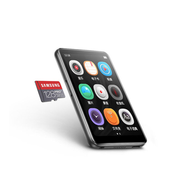 Benjie 64GB Full Touch Screen Mini Portable Digital MP3 Player Version 5.3 for BT FM Radio Ebook Function Supports WAV FL