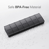 Boîte à pilules portable de grande capacité, écologique, en plastique, pour le rangement des pilules, organisateur de médicaments hebdomadaire et quotidien pour 7 jours
