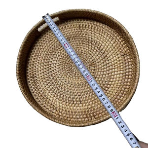 Hot Deals Round Rattan Tray With Handles Made In Vietnam Elegant Rattan Best Selling Tray