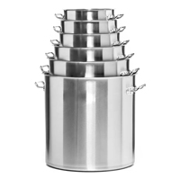 Marmite de cuisson commerciale 50/100L pour restaurant, grande marmite à soupe en acier inoxydable, ustensile de cuisson robuste pour induction, grandes marmites de cuisson