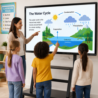 Tableau interactif intelligent à écran plat tactile 4K UHD de 86 pouces avec caméra 48MP pour l'enseignement en classe