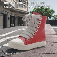 Baskets respirantes en cuir PU pour femmes, avec coutures complexes, fermeture à lacets, couleur unie, tendance mode, semelle orthopédique, nouveaux styles