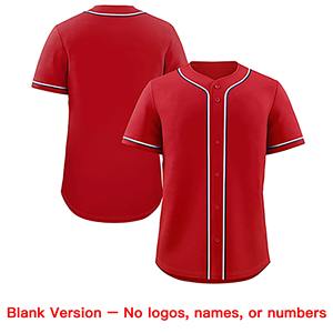 Maillot de baseball authentique de style classique rouge marine-blanc personnalisé - Product Image 3