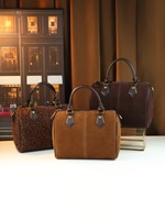 Sac à bandoulière de luxe vintage en cuir véritable pour femme avec fermeture éclair, poignée supérieure et bandoulière amovible – Sac à main de créateur