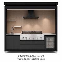 Lemari Dapur Luar Ruangan Aluminium Tahan Lama Anti-korosi Lemari Penyimpanan Luar Ruangan