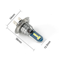 Feux antibrouillard LED RCJ nouvelle génération haute luminosité 3030-10SMD H16/H4/H7/9005/9006 DRL Ampoules de phare automobile IP68