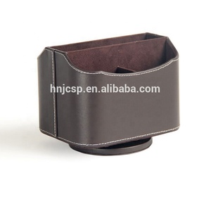 Coffee Table Leather Material Rotating <strong>Remote</strong> Control <strong>Holder</strong> - Product Image 2