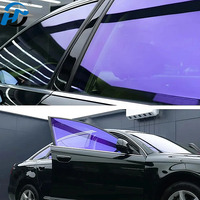 VLT80 % Emperor Film tenaga surya ungu, stiker pelindung jendela samping depan mobil berubah warna Model X/Y/3/S