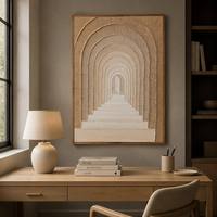 Vente en gros d'usine, art mural abstrait texturé 3D, 100% fait main, design classique pour la décoration de bureau, d'hôtel et de maison