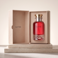 Boîte cadeau rigide personnalisée avec couvercle et base pour flacon de parfum cylindrique et rectangulaire en verre, insert en mousse EVA avec logo personnalisé, OEM