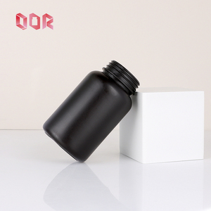 Emballage pharmaceutique personnalisé en flacon capsule noir 250 ml en plastique HDPE pour produits de santé, médicaments, pilules avec bouchon à vis - Product Image 4