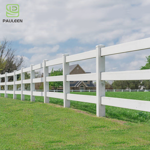 Valla <span class=keywords><strong>para</strong></span> Caballos de PVC Blanco de Alta Calidad <span class=keywords><strong>para</strong></span> Exteriores, con <span class=keywords><strong>3</strong></span> Rieles, Postes de Seguridad, Barandilla, Valla <span class=keywords><strong>para</strong></span> Rancho - Product Image 3