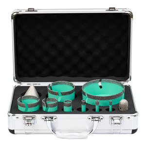 Hot bán trong sứ thủy tinh gốm công cụ khoan hộp công cụ thiết lập hộp kim cương lỗ Saw Cutter Kit thiết lập 5-130 Mét cho gạch - Product Image 4
