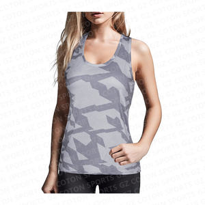 <span class=keywords><strong>Camiseta</strong></span> <span class=keywords><strong>sin</strong></span> <span class=keywords><strong>mangas</strong></span> con estampado personalizado OEM de secado rápido para mujer, <span class=keywords><strong>camiseta</strong></span> ligera <span class=keywords><strong>sin</strong></span> costuras para correr en verano - Product Image 2