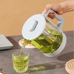 Multifunctional Health <b>Pot</b> 1.5-2L Glass Tea Maker With <b>Lid</b> Automatic Flower Tea Kettle Heat Resistant - Product Image 3
