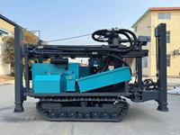 Foreuse rotative sur chenilles à double usage, alimentée au diesel, avec moteur Quanchai, profondeur de forage maximale de 260 m, eau et air compris