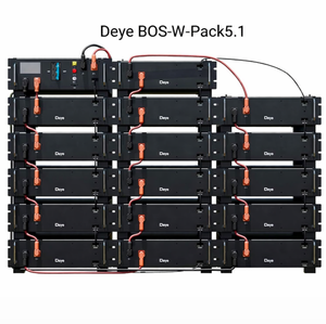 Deye BOS-W-Pack5.1 Batería de Litio-Ferrofosfato (LiFePO4) Apilable de 51.2V 100Ah para Almacenamiento de Energía Doméstica con Más de 6000 Ciclos - Product Image 1