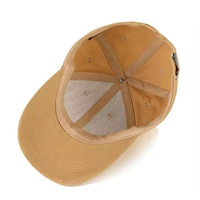 Gorra de béisbol casual de 6 paneles estilo trucker para exteriores, color caqui, con bordado vintage, estilo occidental y urbano.
