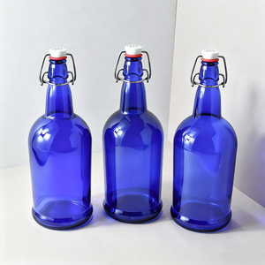 Venta al por mayor botellas de cerveza de vidrio vacías con tapa 1000ml de vidrio botellas de vino vacías Brandy whisky Vodka botella de vidrio - Product Image 4